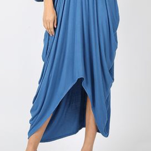 LAST SIZE! Draped Elastic Waist Dress - Picture 3 of 4